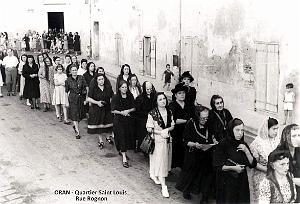 Oran - Quartier Saint-Louis - Rue Rognon - Procession